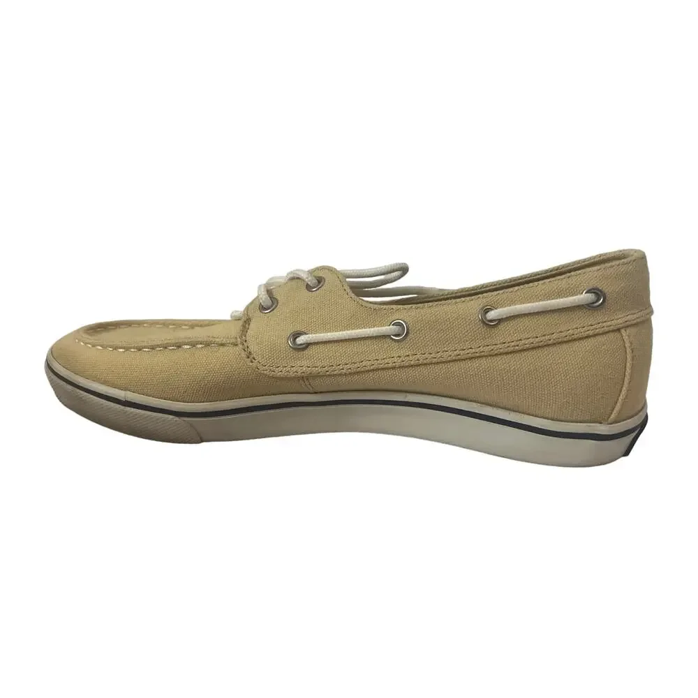 US Polo Assn Mens‎ Canvas Boat Shoes Tan Beige Deck Nautical Old Money Summer